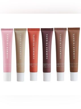Summer Fridays Lip Butter Balm Bundle 6 Full Size Pink Sugar Vanilla New